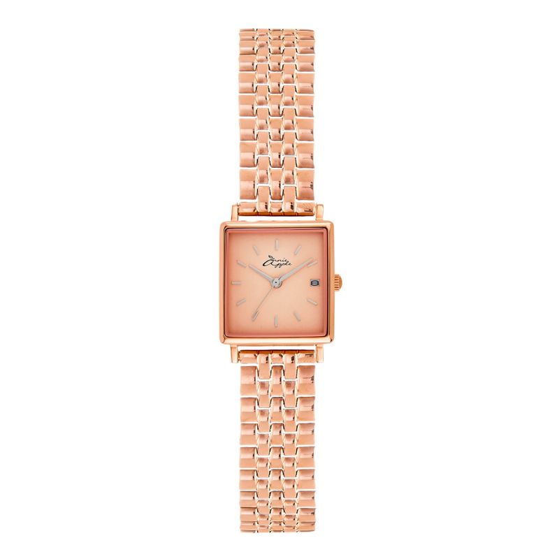 Women's Quaintrelle Square Rose Gold Link 22 24mm | Bermuda Watch Company