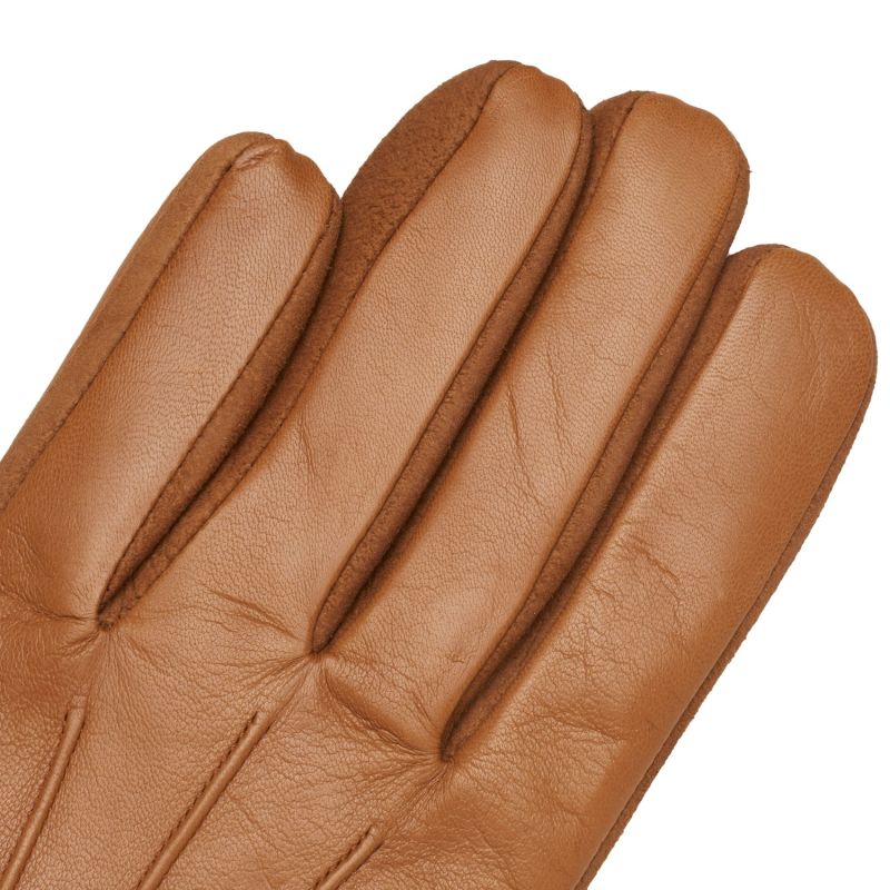 Sassari - Men's Lambnappa Skin Gloves  In Camel image