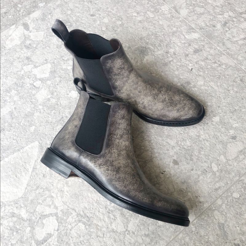 Leslie, The Hand-Painted Patina Chelsea Boots image