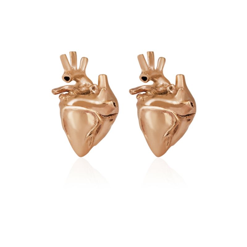 Heart Studs Rose Gold image