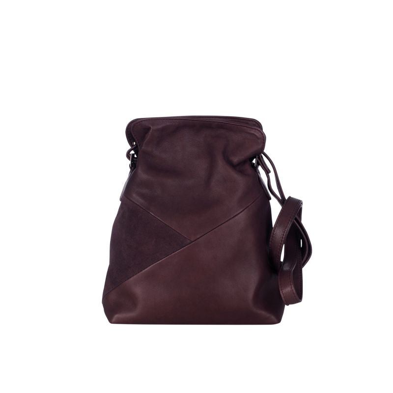 Tilly Mini Hobo Leather & Suede In Plum image