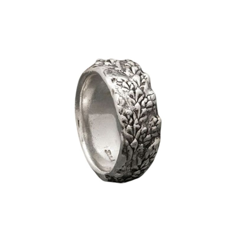 Cedar Band Ring In Silver image