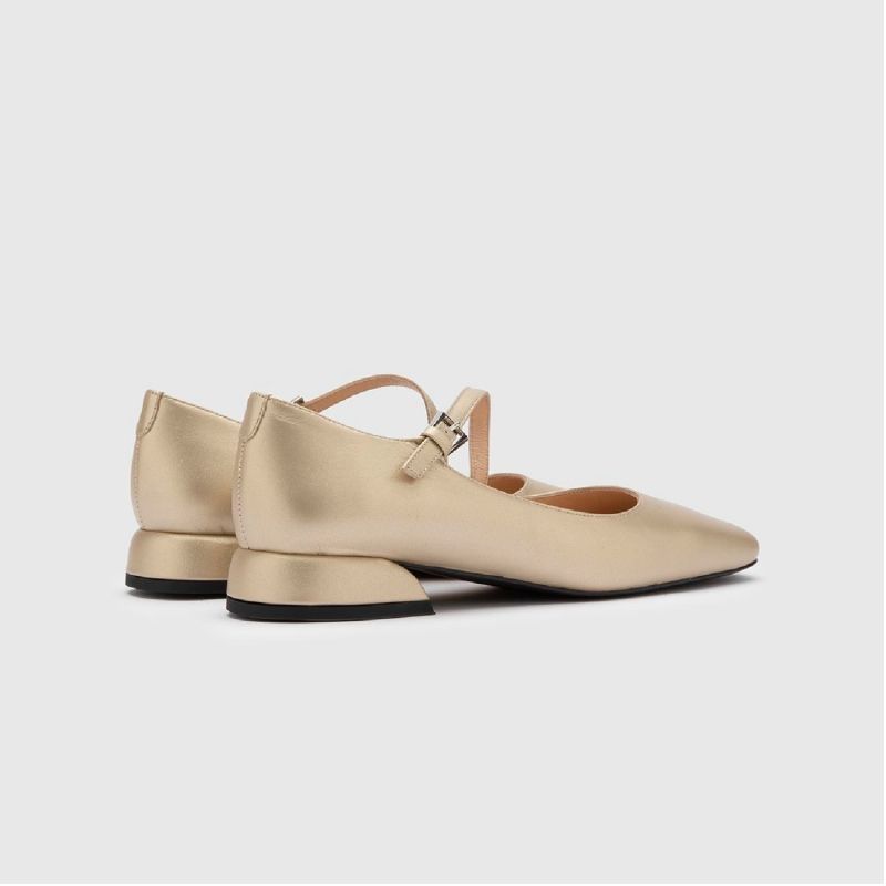 Ceiba Gold Leather Women's Ballerina image