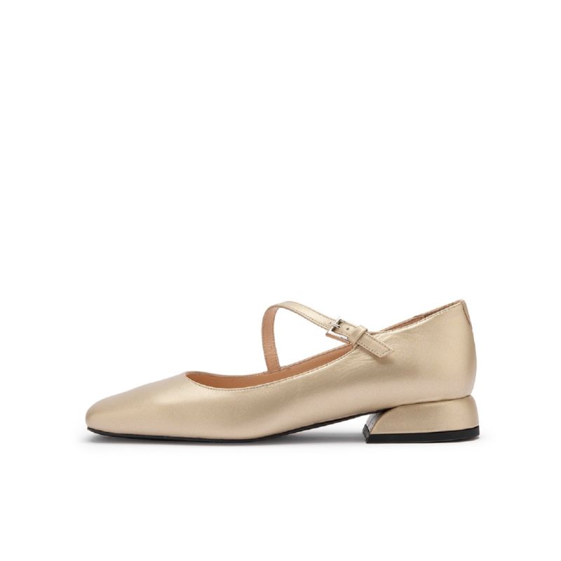 Ceiba Gold Leather Women's Ballerina image