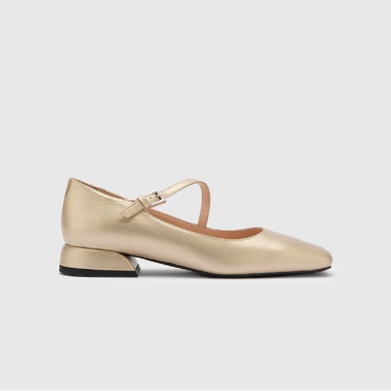 Ceiba Gold Leather Women's Ballerina image