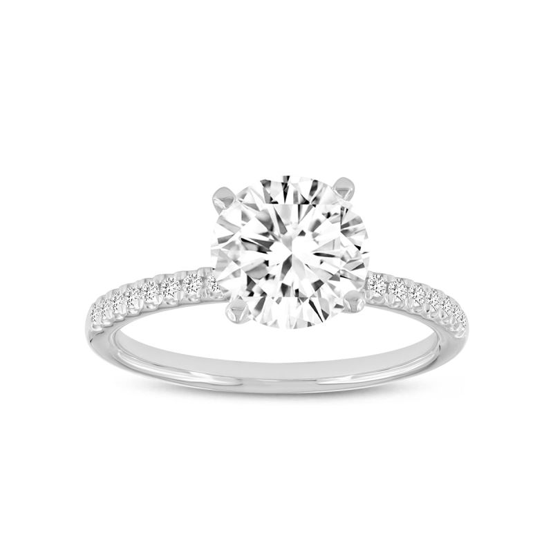 Certified Lab Grown Round Diamond Kara Ring In White Gold image