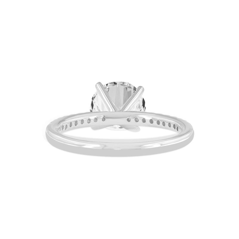 Certified Lab Grown Round Diamond Kara Ring In White Gold image