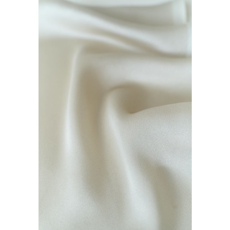 Satin Silk Neck Scarf - White image