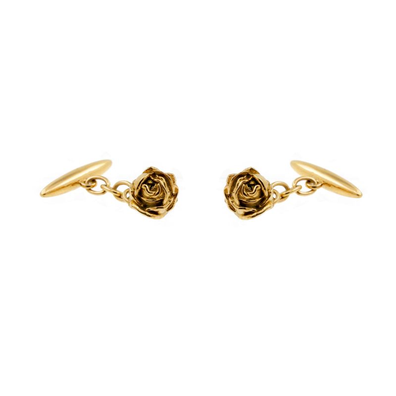 Rose Cufflinks - Gold image