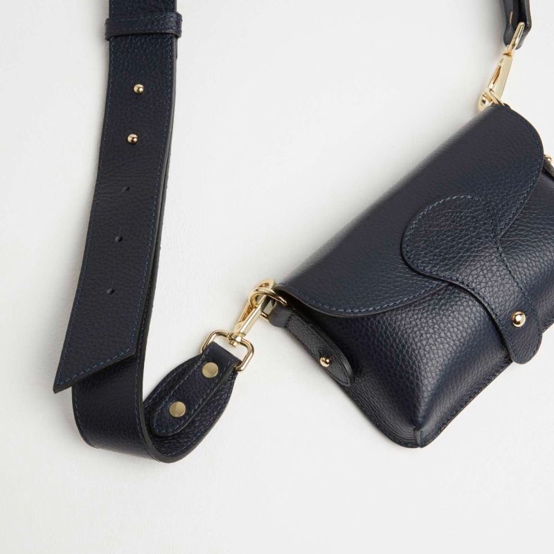 Luca Small Crossbody Bag In Navy Blue image