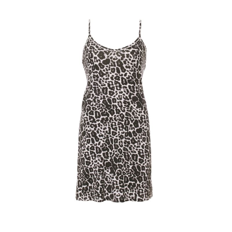 Bamboo Chemise Nightdress In Leopard Print image