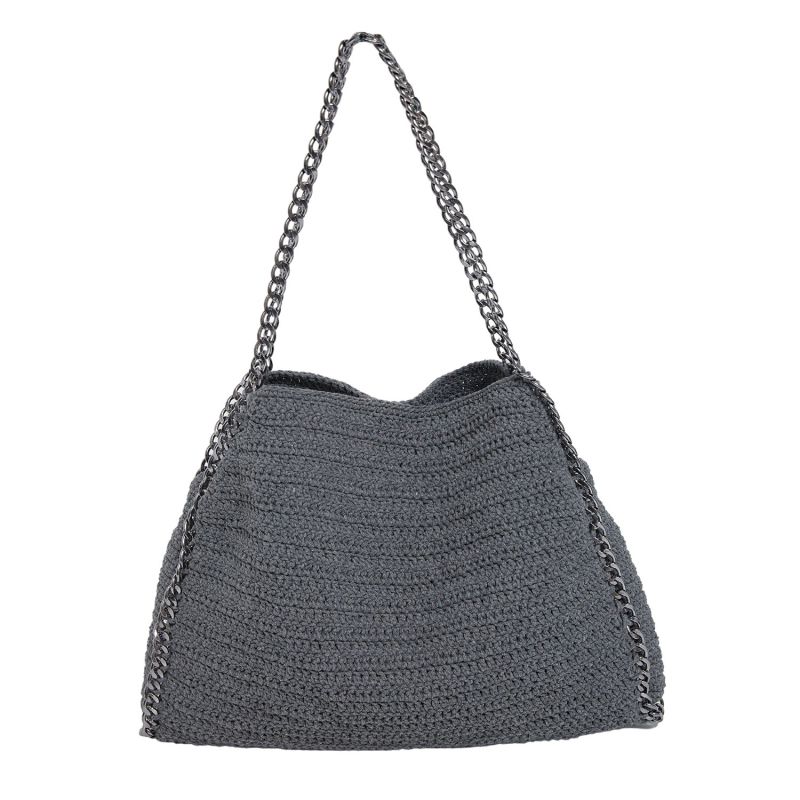 Chain Crochet Bag In Anthracite Grey image