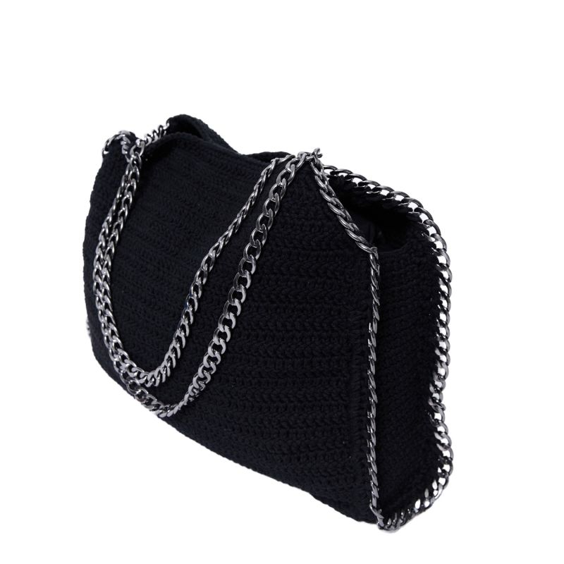 Chain Crochet Bag In Black image