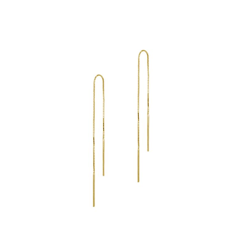 Chain Threader Earrings Gold Plated image