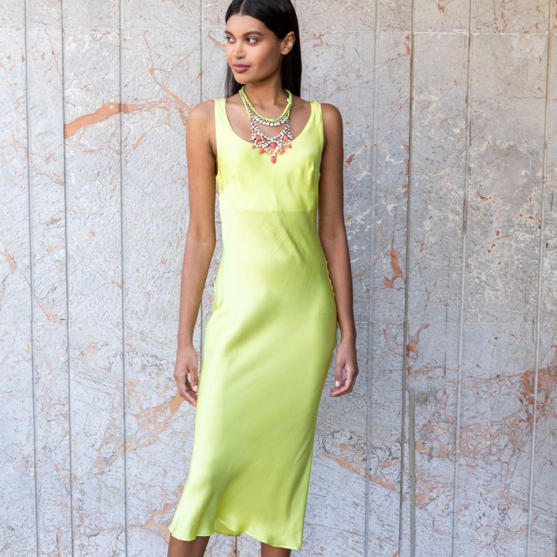 Charlotte Midi Dress - Lime image