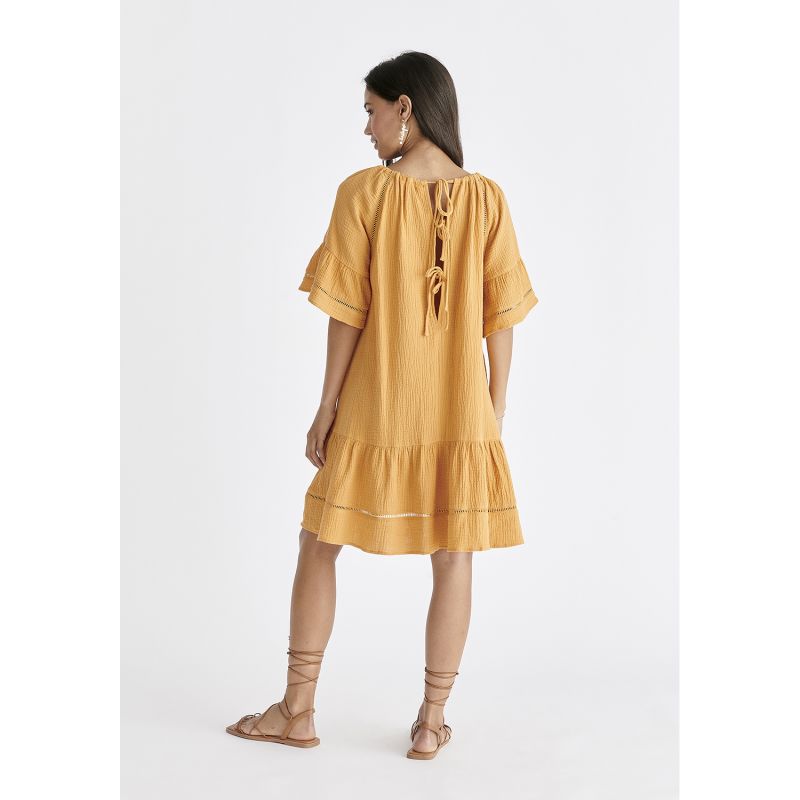 Cheesecloth Swing Dress In Marigold image