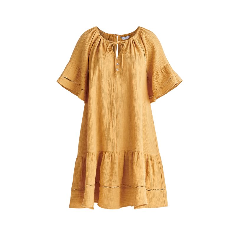 Cheesecloth Swing Dress In Marigold image