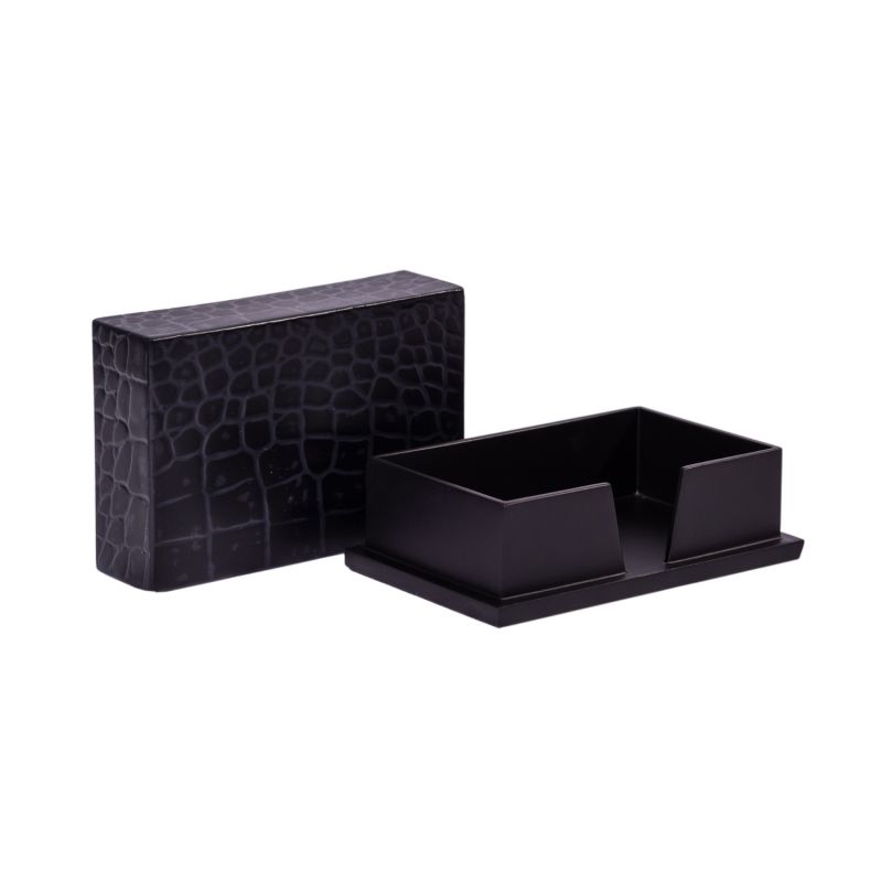 Chelsea Business Card Holder - Croc Noir image