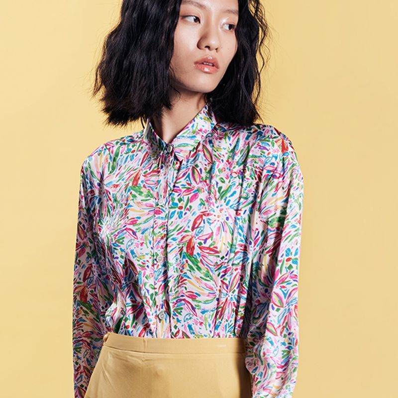 Millay Liberty print silk blouse main image 0