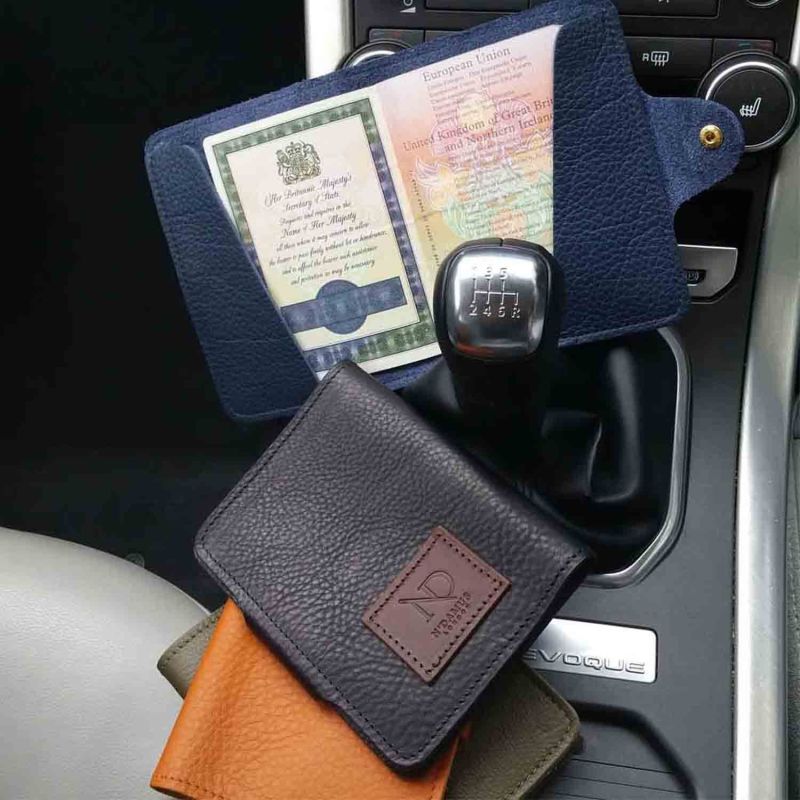 Luxury Italian Leather Orange Passport Cover image