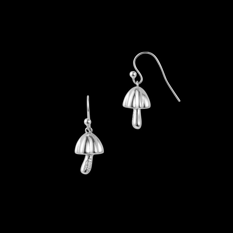 Choco Mushroom Earrings - Sterling Silver image