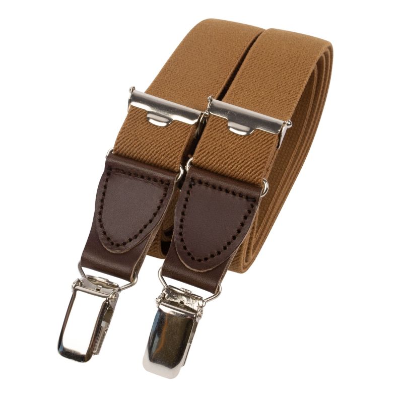 Chocolate Brown Leather Chestnut Skinny Braces image