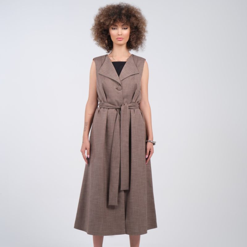 Choqa Versatile Two Pieces Trenchcoat Brown image