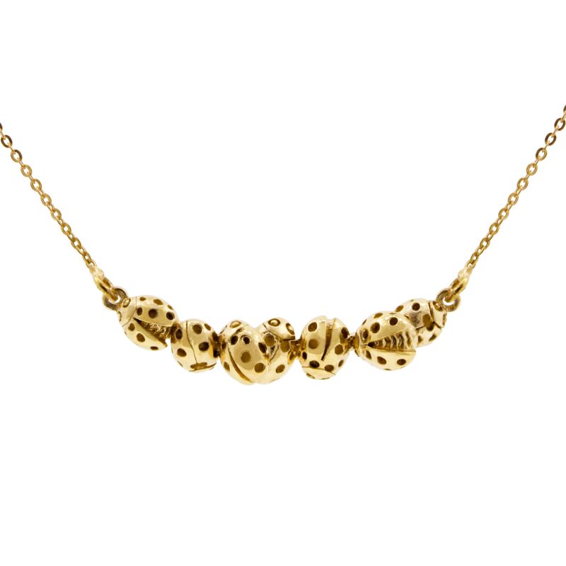 Loveliness Of Ladybirds Necklace – Gold image