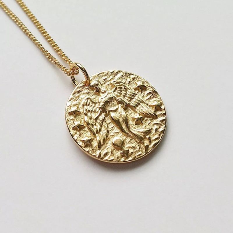 Chunky Gold Goddess Layered Necklace Elk & Bloom Wolf & Badger