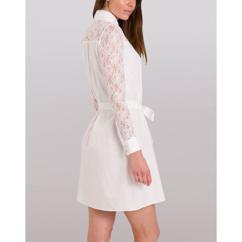 White Cotton Shirt Dress image