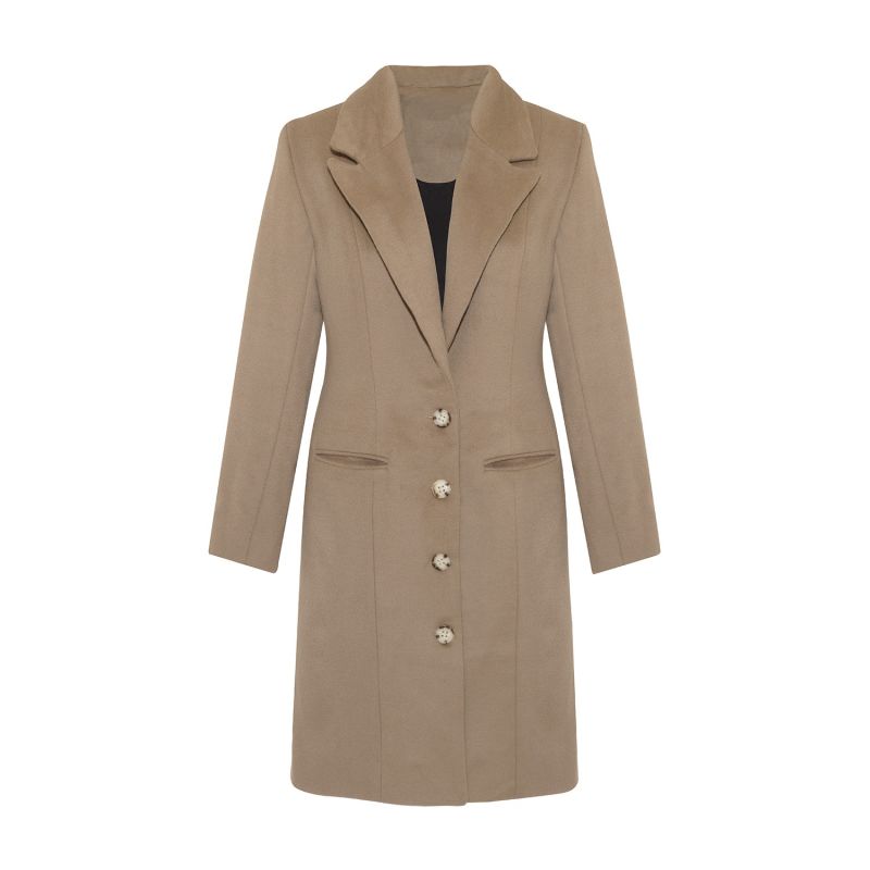 Camel Cashmere Coat | Leocé | Wolf & Badger