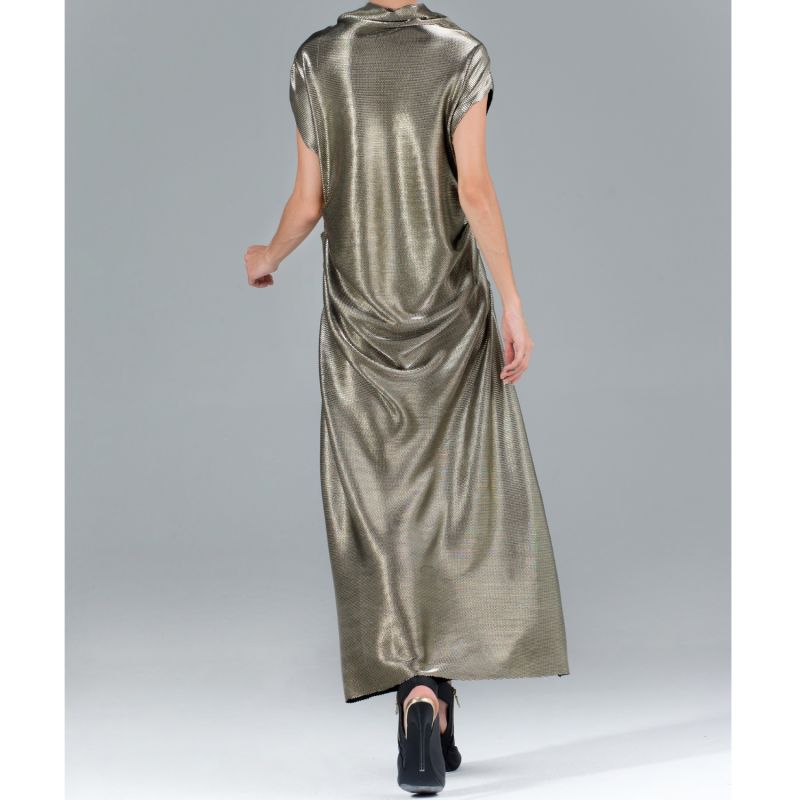 Metallic Front Pleated Dress image