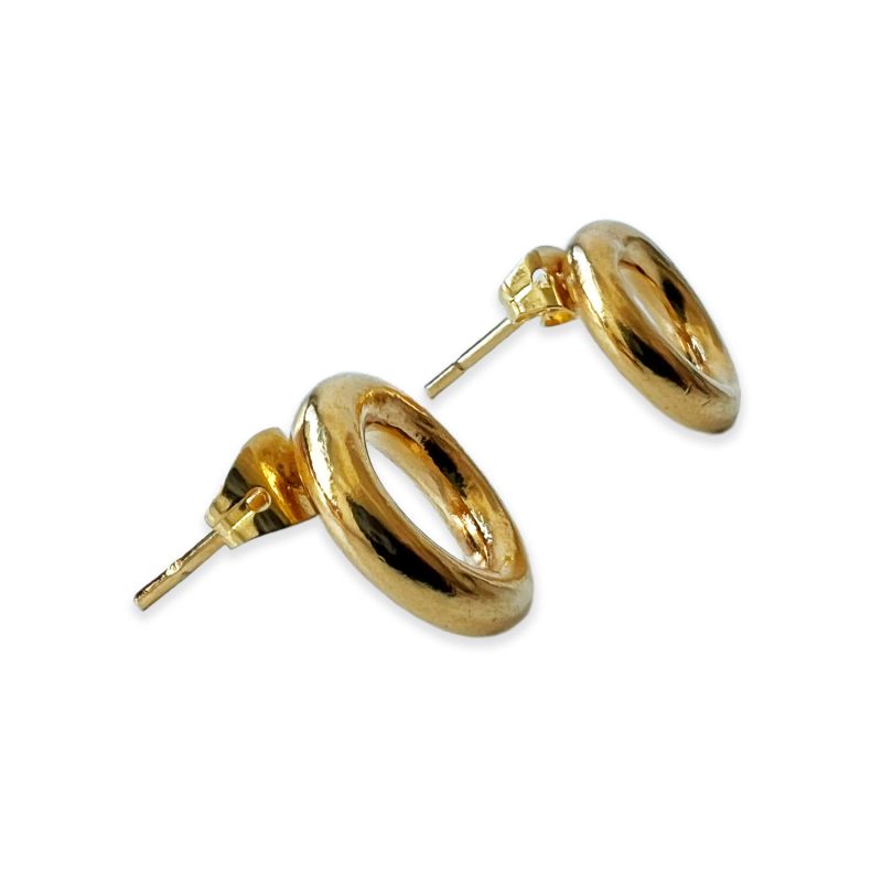 Circle Studs - Gold image