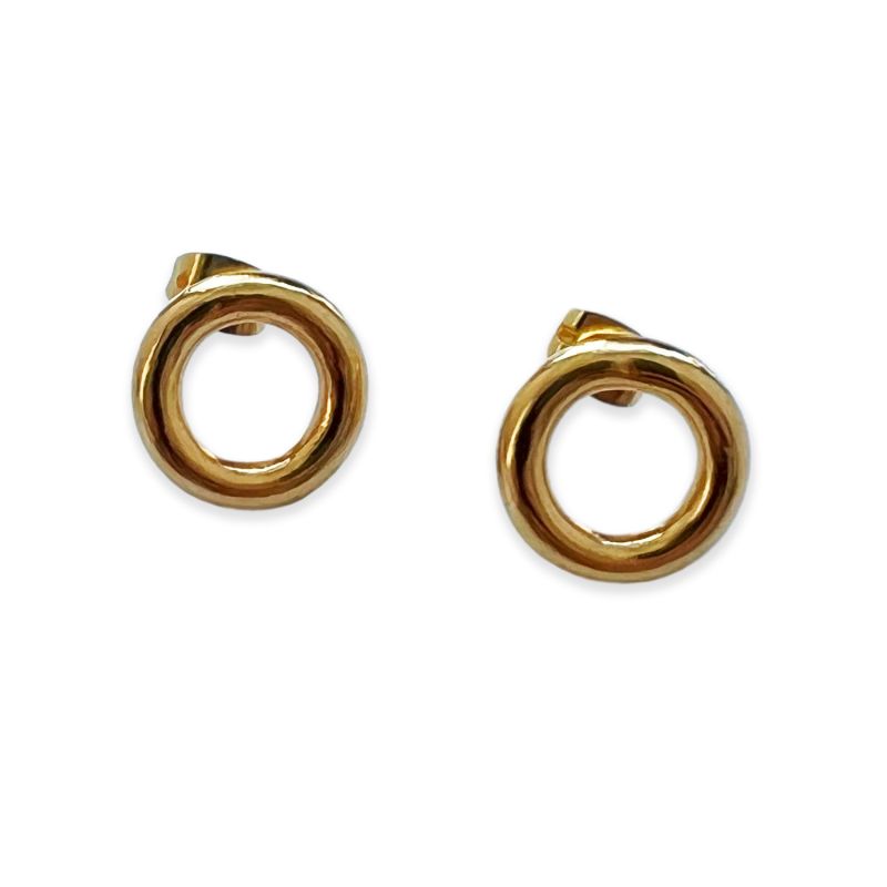 Circle Studs - Gold image