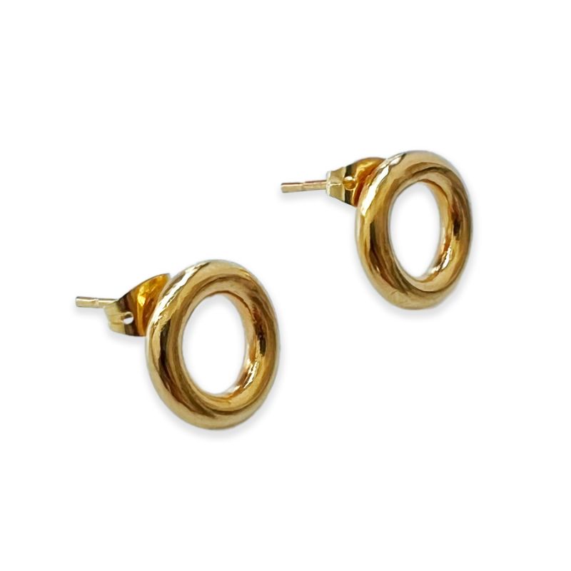 Circle Studs - Gold image