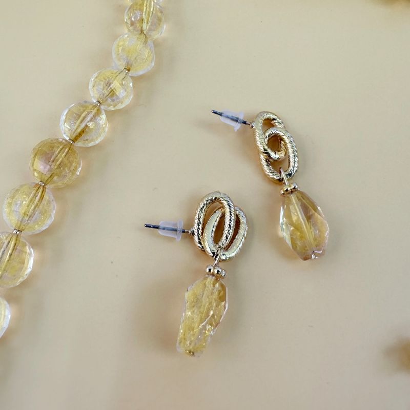 Citrine Chain Earrings image