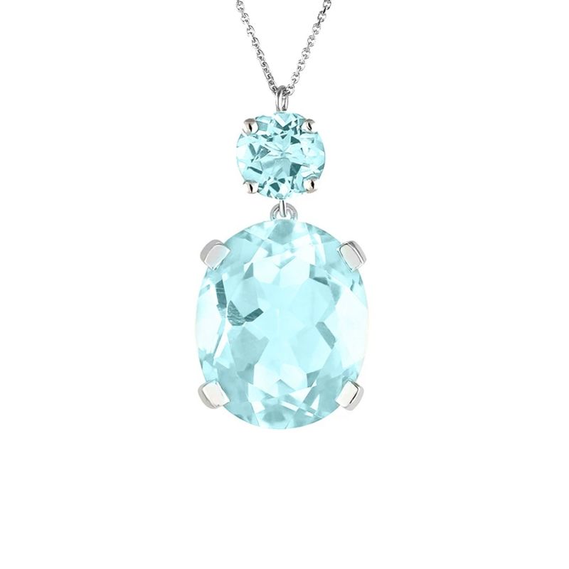 Sky Blue Topaz Drop Necklace image