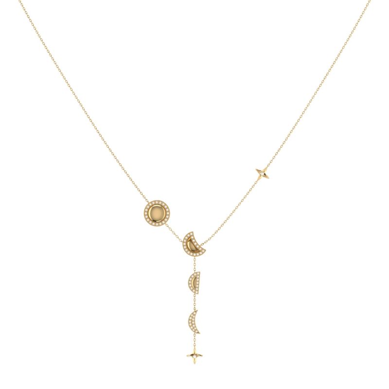 Moon Stages Necklace In 14 Kt Yellow Gold Vermeil On Sterling Silver image