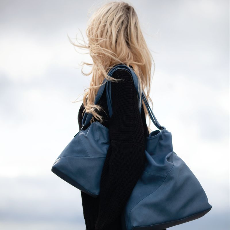 Tilly Mini Hobo Leather & Suede In Petrol image