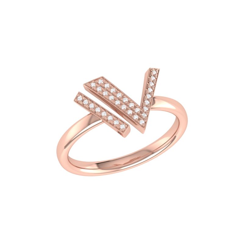 Visionary Ring In 14 Kt Rose Gold Vermeil On Sterling Silver image