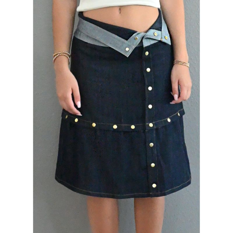 Gia Multi-Length Denim Skirt image