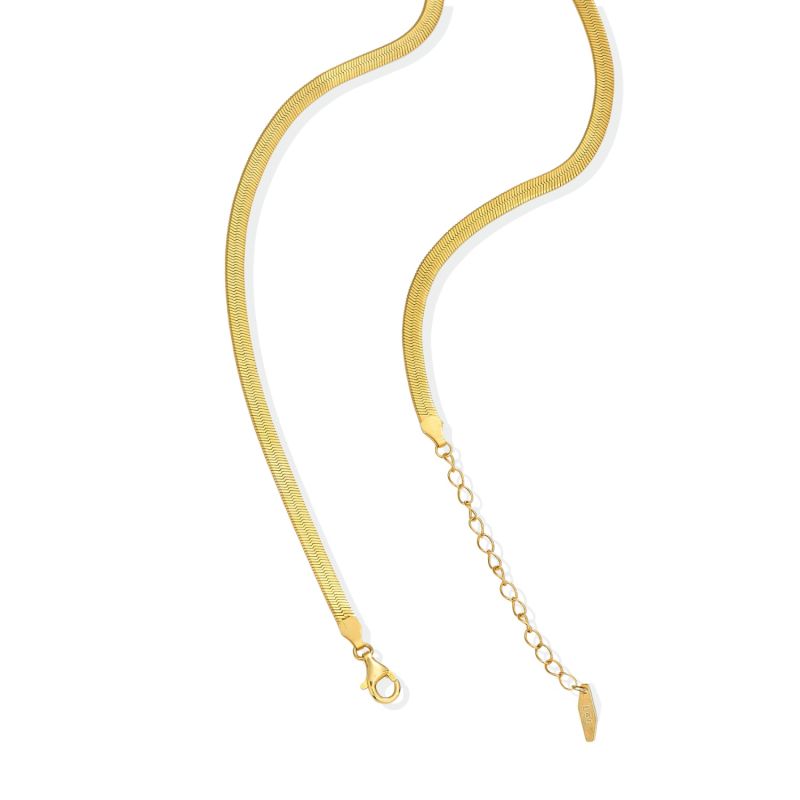 Addax Herringbone Necklace - 18K Gold Vermeil image