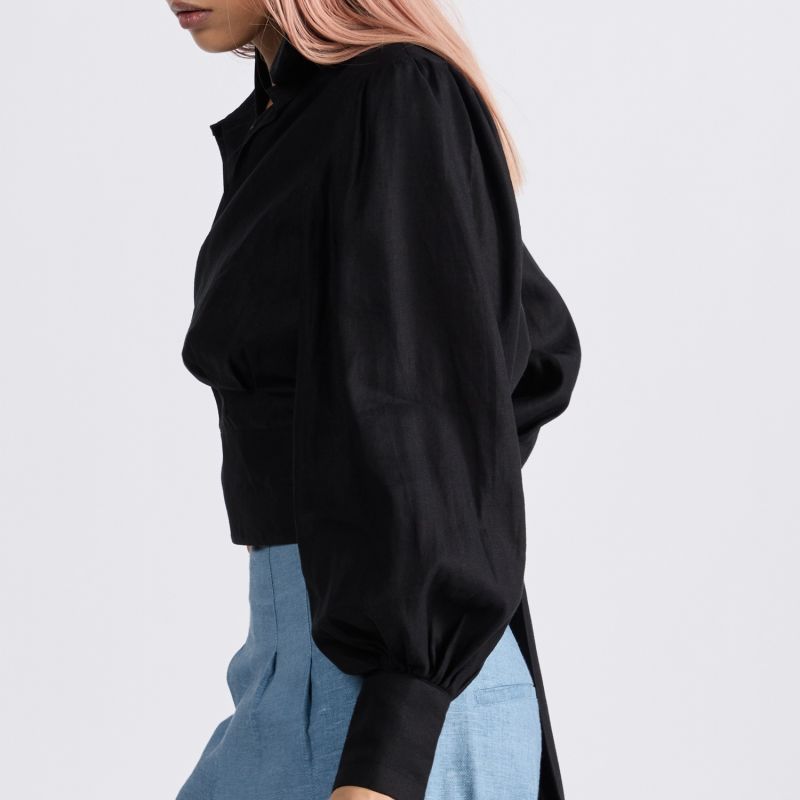 Cosmo Wrap Top - Black image