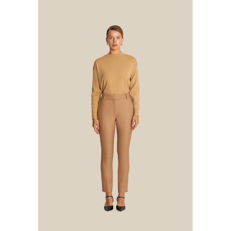 Classic Cut Wool Camel Pants Rue Les Createurs Wolf & Badger