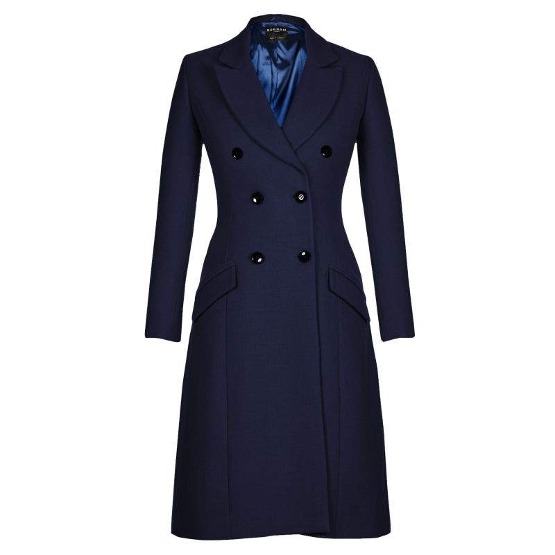 Classic Double-Breasted Coat - Navy image