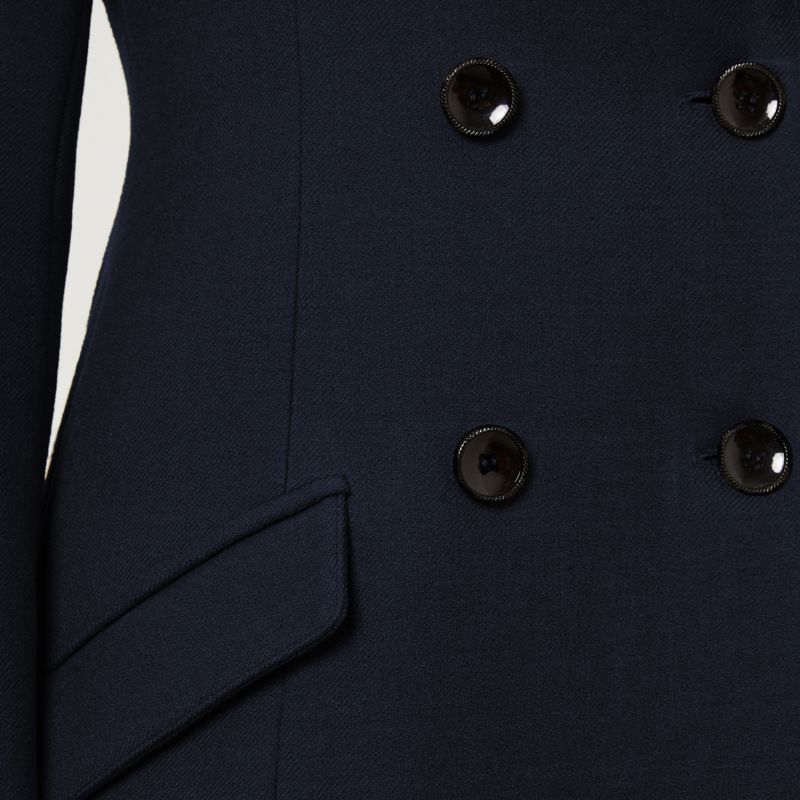 Classic Double-Breasted Coat - Navy image