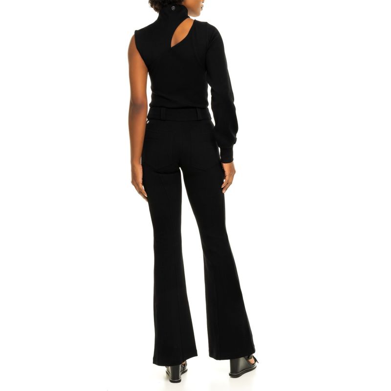 Jersey scuba flare trouser w/pockets – Boutique Noir Inc.