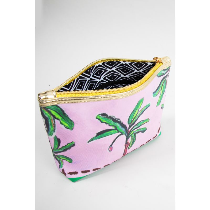 Classic Make Up Bag -Pink Palm image