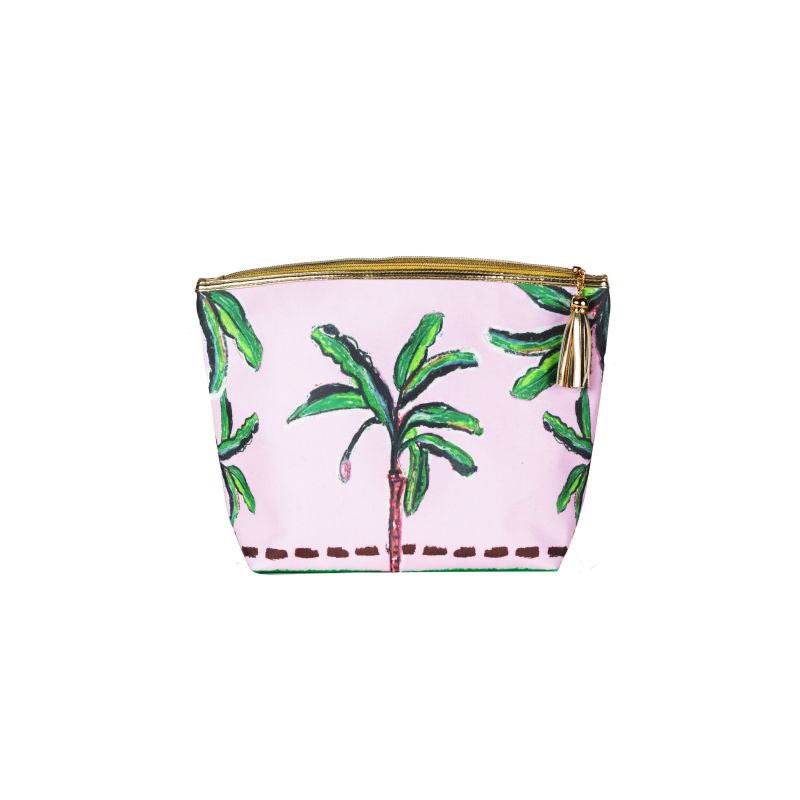 Classic Make Up Bag -Pink Palm image