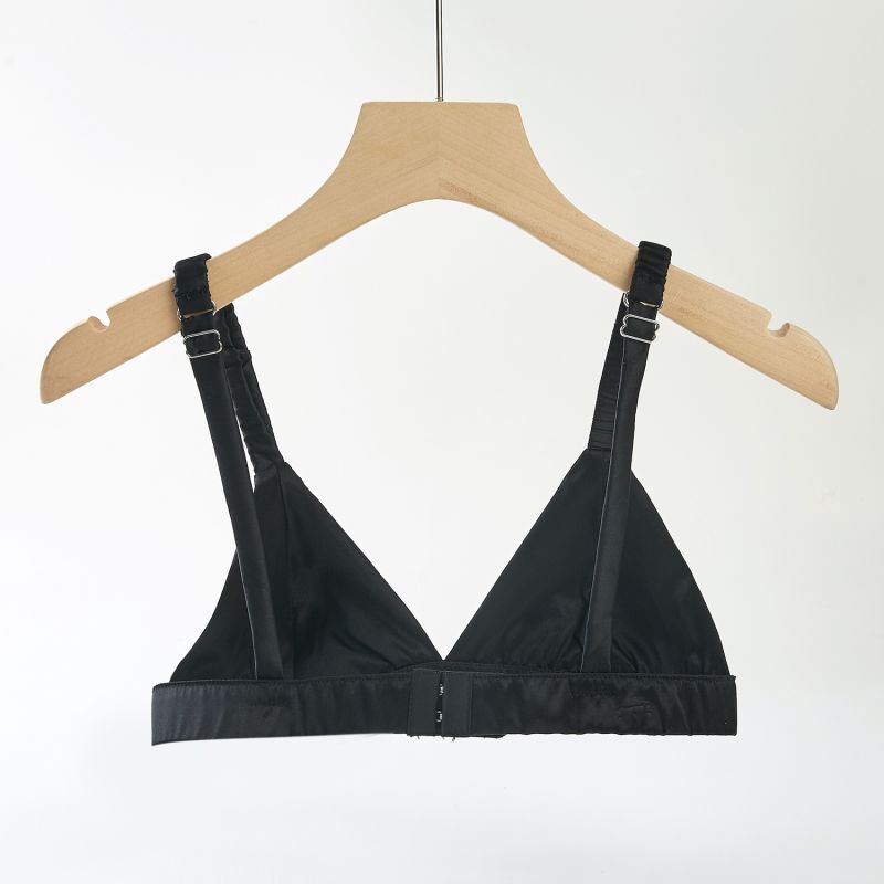 Classic Pure Silk Bralette - Black image